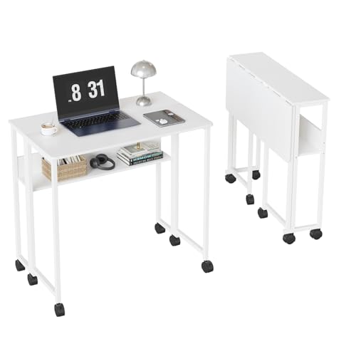 Table informatique pliante 80cm pour travailler en petit espace