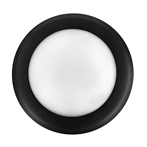Ecoeler 5/6” Led Disk Lights, Dimmable Flush Mount Ceiling Light Fixture, 3000K Warm White, 16.5W, 1000Lm, Black Trim Low Profile Surface Mount, Etl & Energy Star Listed #TOP8