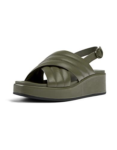 Camper Misia-K201351, Sandalia Mujer, Verde, 38 EU