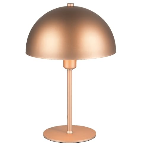 Britalia Matt Copper Dome Metal Modern Table Desk Lamp - 30cm Height - Dimensions: Height 300mm x Width 200mm (30cm x 20cm) | Weight: 0.8Kg (800g)