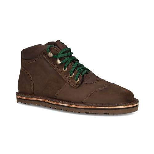 Image of JIM GREEN Men's Barefoot African Ranger Boots Lace-Up Water Resistant Full Grain Leather Work or Hiking Boot