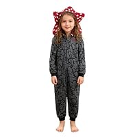 Genérico Unisex Pijama Niña - Pijama Niño Entero con Capucha la Ropa de Noche del Traje Onesie 3D, Cierre Completo, Cartoon Animal Edad 4-15 Años, Regalo Navidad para Niños Niñas (12-13 años)