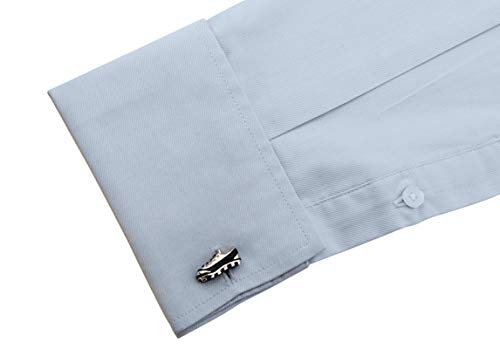 Mancuernillas clásicas KnBoB para hombre negras miniatura 3