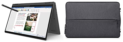 Image of Lenovo IdeaPad Flex 5 10th Gen Intel Core i3 14 inch FHD IPS 2-in-1 Touchscreen Laptop (4GB /256GB SSD /Win10 /MS19 /Digital Pen /HD 720p Camera /Graphite Grey /1.5Kg) 81X100NCIN Urban Laptop Sleeve 14 inch