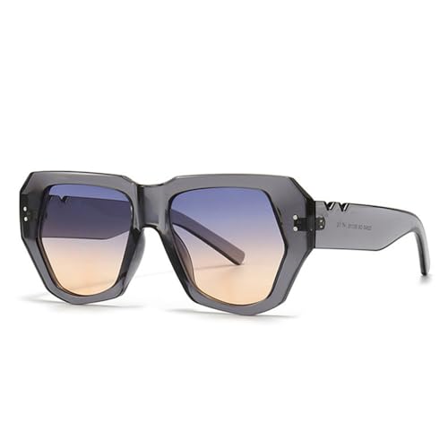 Lunettes de soleil tendance polygone œil de chat rétro MUTYNE nuances dégradées UV400 unisexes
