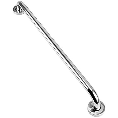 supregear Bathroom Grab Bar, 24 Inch 304 Stainless Steel Bathroom Grab Safety Grab Bars Balance Grab Bar in Chrome for Bathroom Bathtub Shower Toilet Kitchen Bedroom, Concealed Screw Wall Mounted Cover