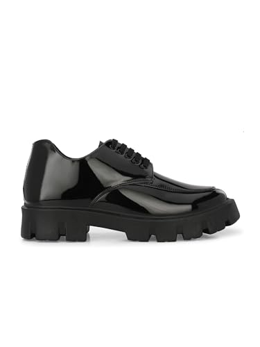 Image of Leo Stylish Patent Chunky Casual Shoes for Casual & Formal Purpose