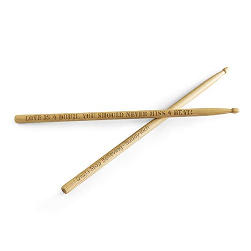 Awerise Personalized 5A Drum Sticks, Durable Hickory Engraved Wood Drumsticks