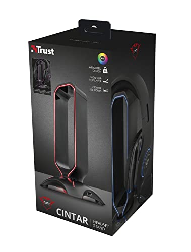 GXT 265 Cintar Supporto per Cuffie RGB (Due porte USB, Adattabilità universale, Bordi illuminati LED con RGB Effetto Breathing) Nero - Cuffia gaming - Immagine 9