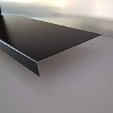 bande de rive toiture Ral 9005 Bandeau de Rive Alu Noir - épaisseur 1 mm - 18 tailles -Retour 3 cm x (Hauteur 12 cm)