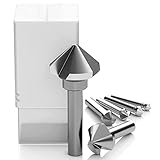 Chiloskit Industrielle 90 Grad 3 Flöten M2 Hochgeschwindigkeitsstahl Senker Bohrer Set für Meta...