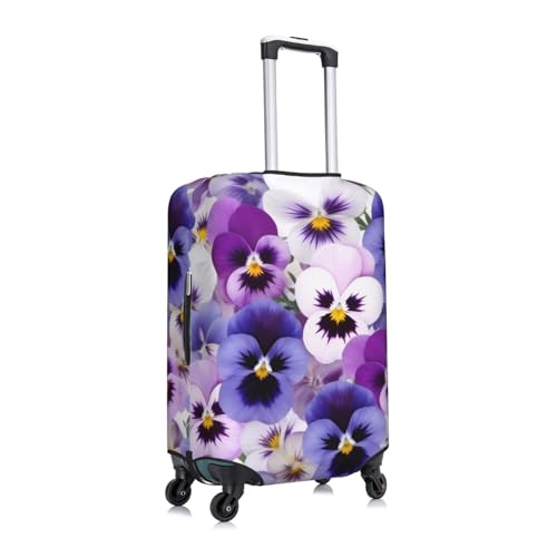 Purple Flower Print Luggage Suitcase Covers Elastic Washable Luggage Protector Luggage Covers For Suitcase3