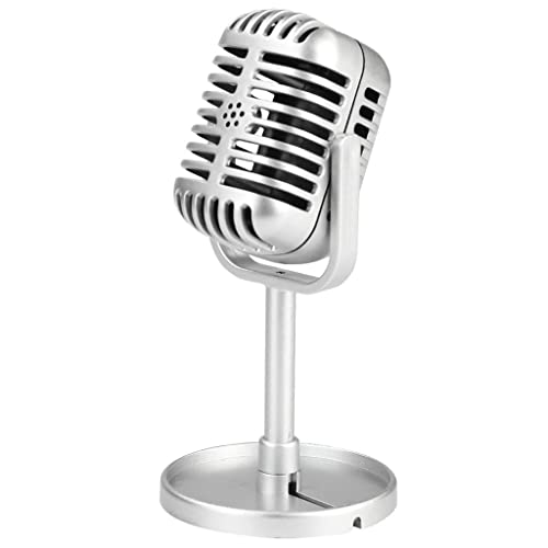 Image of ATORSE Classic Retro Vintage Style Microphone Prop Photography Props Old Mic Silver|Musical Instruments & Gear|Pro Audio Equipment|Microphones & Wireless Systems
