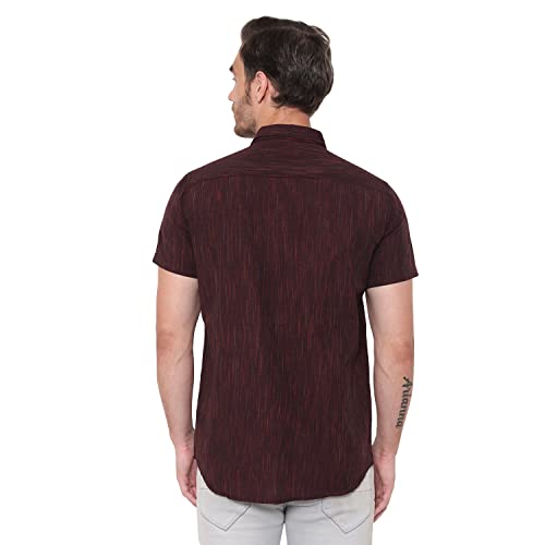 Image of LATEST CHIKAN Men's Cotton Blend Textured Half Sleeves Shirt
