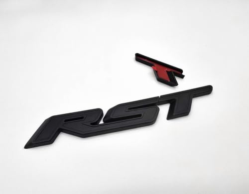Image of 1Pc RST Tailgate Emblem Letter Badge Inserts Sticker Replacement for 2019 2020 2021 Silverado 1500 Tahoe Yukon SUV 4x4 (Overlay Matte Black)