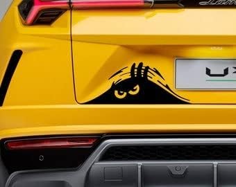 Funny Peeking Monster Scary Eyes Vinyl Black Decal for Cars | Trucks | Vans | SUV | RV | Window | Walls | Mirror | Bumper | 7.5”x3” | AIST – 31
