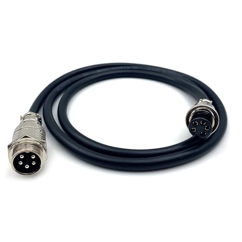 Cable GX16 5 pines macho a hembra 2 metros miniatura 1