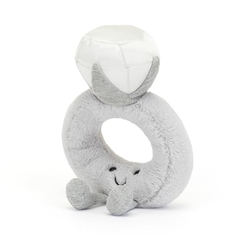 Jellycat Amuseables Diamond Ring Stuffed Toy, 8 inches - Wedding Ring Plush - Engagement and Wedding Gift - Image 4