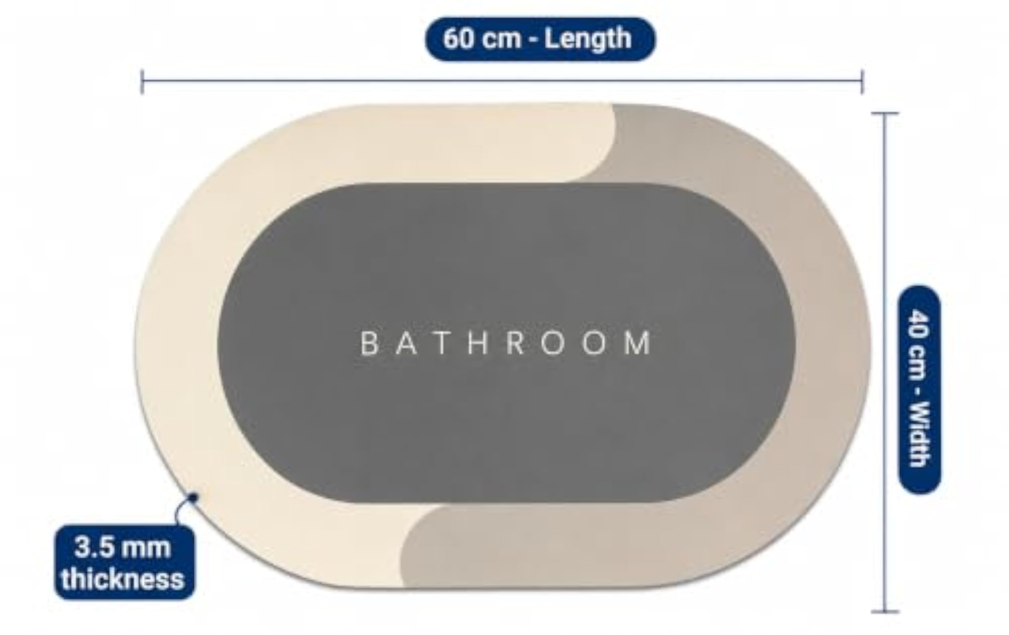Anti-Skid Water Soaking Bathroom Rubber Mat