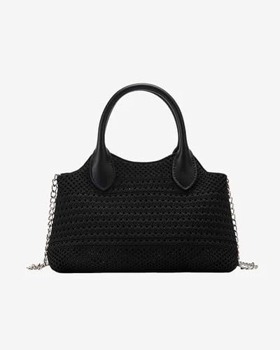 Image of Cosy Cute Mini Purse for Women Girls, Small Top-Handle Bags with Adjustable Strap, Handbag for Everyday Use and Evening Outfits Black