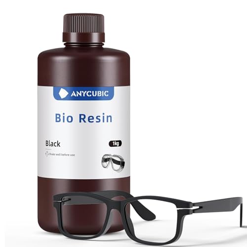 Image of 3IDEA ANYCUBIC Bio Resin, Odorless Standard Photopolymer Resin,Fast UV-Curing ABS Like Resin for 8K /10K /14K LCD 3D Printing (Black, 1kg)