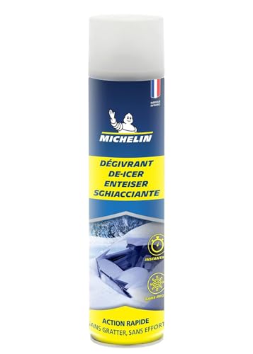 MICHELIN Dégivrant Pare-Brise et Vitres Hiver 600ml – Spray dégivrage Rapide, Action instantanée Anti-Regel, Protection balais d’essuie-Glace et Joints, Format XL idéal Conditions Hivernales extrêmes