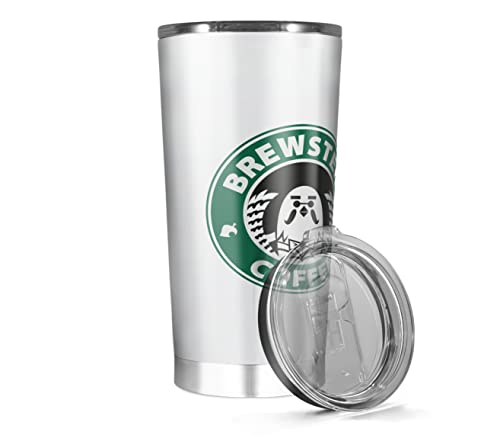 Stainless Steel Insulated Tumbler 20Oz 30Oz Brewsters, Travel Mug Animal Cold Hot Coffee Tea Cup Crossing Wine Iced Funny Cups Suit For Home Office, White #TOP2