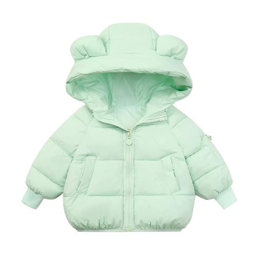 Toddler Zip up Hooded Down Jackets Plain Thick Warm Winter Outwear Puffer Coats Baby Boys Lightweight Windproof Coats