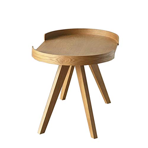 Telephone Table, Solid Side Table,Sofa End Table,Accent Coffee Table,Telephone Tables,End Tables Living Room(Color:Wood,Size:15.3515.3520.27in)