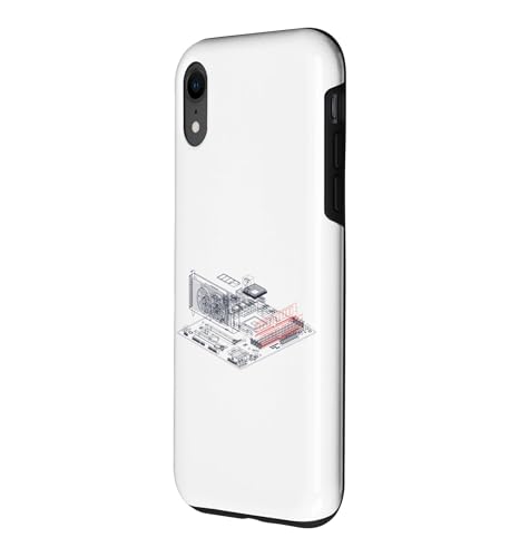 Image of RAM Card Wireframe Computer Motherboard IT Tech Geek Nerd Case for iPhone XR