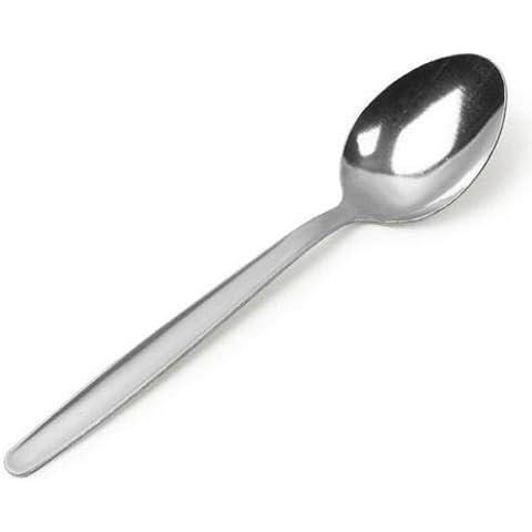Teaspoons Set of 12 13cm Long Stainless Steel Table Teaspoon Tea Stirring Spoons Long Handle Silver Plain Pattern Spoons Ideal for Coffee Cafe Latte Espresso Hot Chocolate Cover