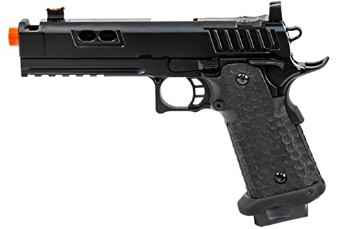 R60 Series Full Metal Slide 320 FPS Hi-Capa Gas Blowback Airsoft Pistol Lancer x Army Armament (Color: Black)