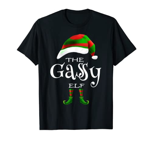The Gassy Elf Matching Family Outfits Grupo Navidad Divertido Camiseta