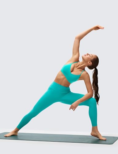 Image of CRZ YOGA Butterluxe V Neck Sports Bras | Light Support, Removable Pads, Yoga, Extremely Soft, Square Back, Adjustable Spaghetti Straps, for Women