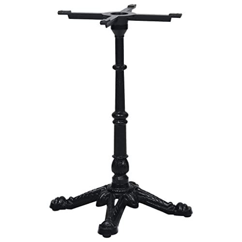 Pied de Table Haute, Piédestal Base de Table de Bar Pied de table de bistro noir 52x52x72 cm fonte