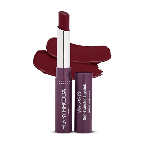 Image of Hilary Rhoda Pro Matte Non-Transfer Lipstick | Waterproof & Smudge-Proof | 12-Hour Long Stay | 24 Shades Available | Highly Pigmented Matte Finish Lipstick | 2g - (Rose Petal | Shade 06)