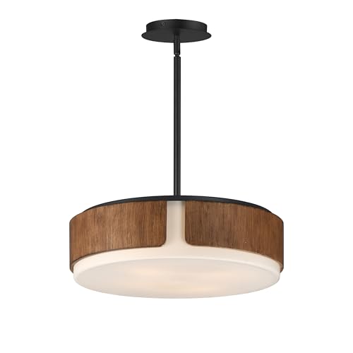 Maxim 21716SWWNBK Draughtsman Pendant, 4-Light E26 Medium Base, Walnut/Black (Bulbs NOT Included)