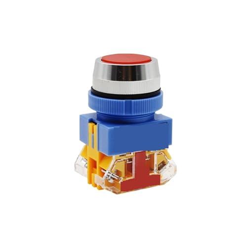 Interruptor de presión autoreset LAY37-11BN de 10A 440V pulsador momentáneo blanco 1NO 1NC