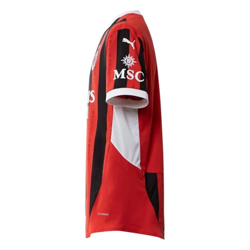 PUMA Mens Ac Milan Home Authentic Crew Neck Short Sleeve Jersey Casual - Red - Size M2