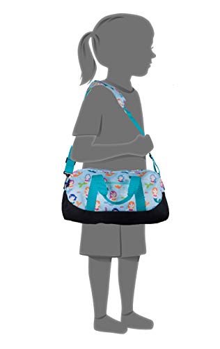 Wildkin Kids Overnighter Duffel Bag for Boys and Girls, Carry-On Size and Perfect for After-School Practice or Weekend Overnight Travel, Measures 18x9x9 Inches, BPA-free, Olive Kids (Mermaids)