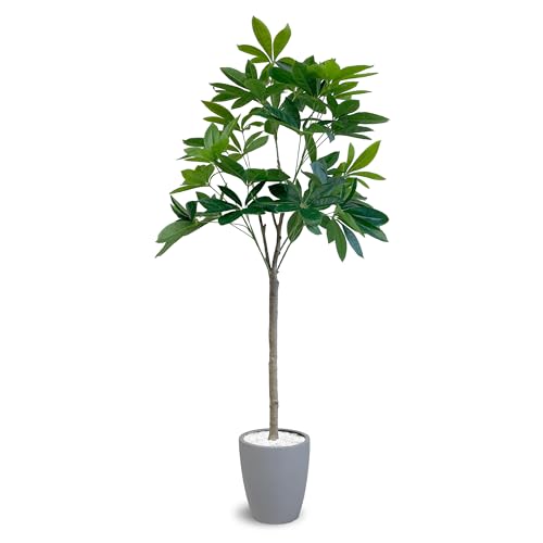 フェイクグリーン パキラ 180【 お世話不要！枯れないからずっと楽しめる 人工観葉植物 お祝い にも 】フェイク グリーン 観葉植物 大型 人工植物 植物 （ グレー ）VPAC-180GY