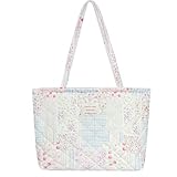 Sunwel Fashion Top Zipper Floral Quilted Bag Small Tote Bag for Women