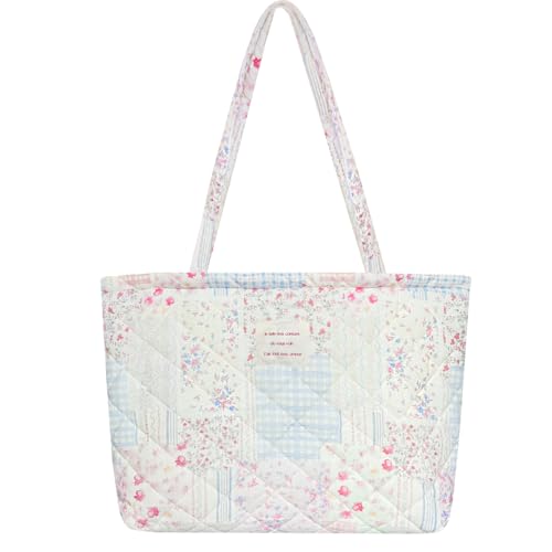 Image of Sunwel Fashion Top Zipper Floral Quilted Bag Small Tote Bag for Women