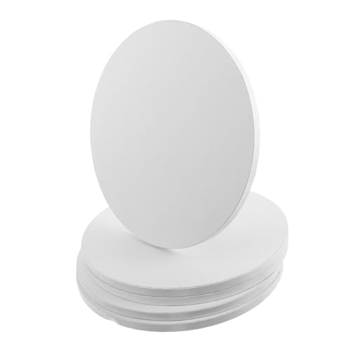 Cabilock 5Pcs Thick Round Cake Boards Sturdy Corrugated Cake Base Plates for Baking Decorating and Transport for Weddings Birthdays and Professional Use