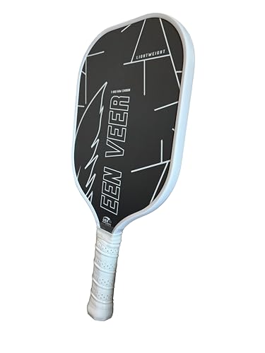 EEN Veer Pro (The Feather) - 13mm - T800 Raw Carbon Fiber Pickleball Paddle (Lightweight). Thermoformed.