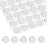 Self Adhesive Glass Table Top Bumpers, Extremely Soft Clear Glass Table Top Anti Slip Bumper Pads Round Rubber Pads for Photo Frame, Furniture (Round 20mm x 2mm, 24 PCS)