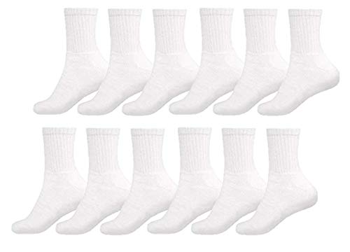 Kit 12 Pares Meia Algodão Cano Médio