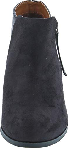 Image of Soda Women's Mug Round Toe Faux Suede Stacked Heel Western Ankle Bootie