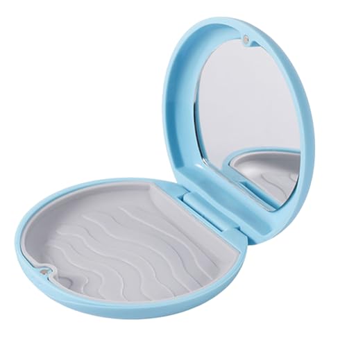 1 Pièce Boite Appareil Dentaire Boîte Gouttiere Dentier Boite Aligneur Boîte de Rangement pour Prothèses Boite Goutiere Dent Portable Etui pour Dentaires Facile à Nettoyer (Bleu)