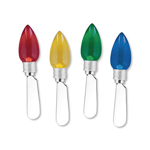 Wine Things Lightbulbs Resin Cheese Spreaders Set of 4
